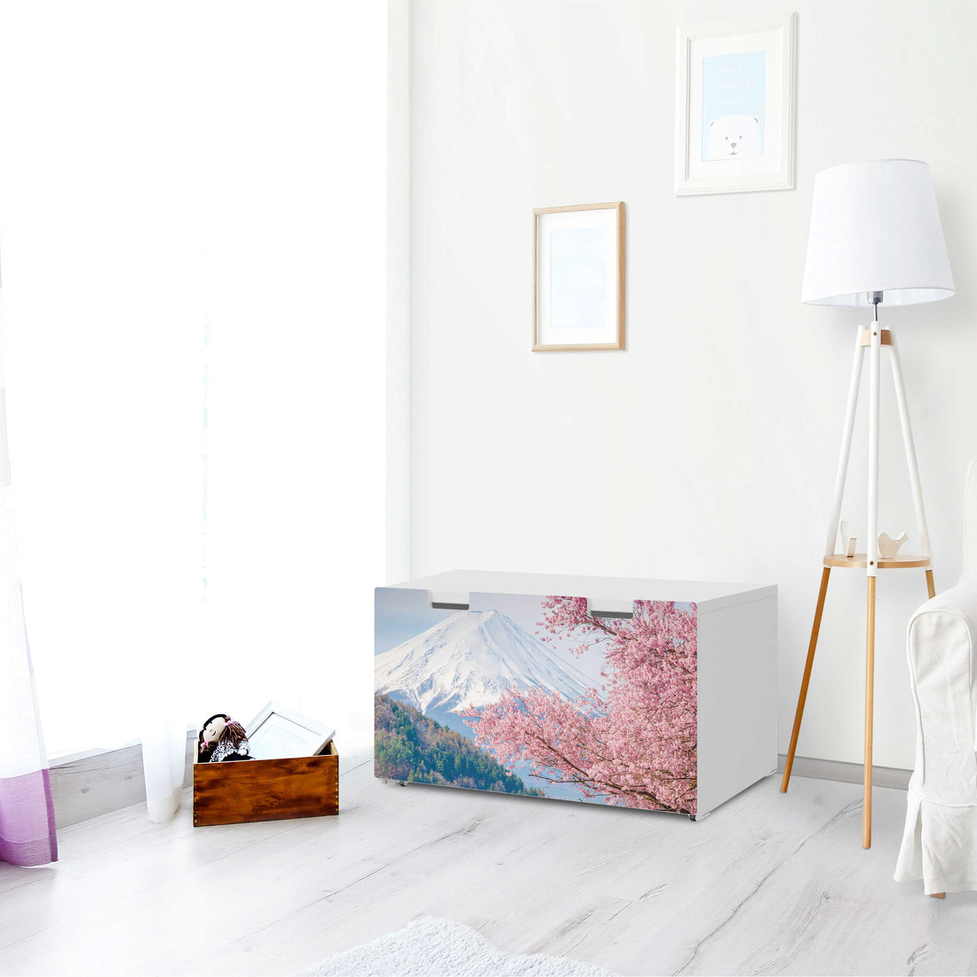 Möbelfolie Mount Fuji - IKEA Stuva Banktruhe - Wohnzimmer