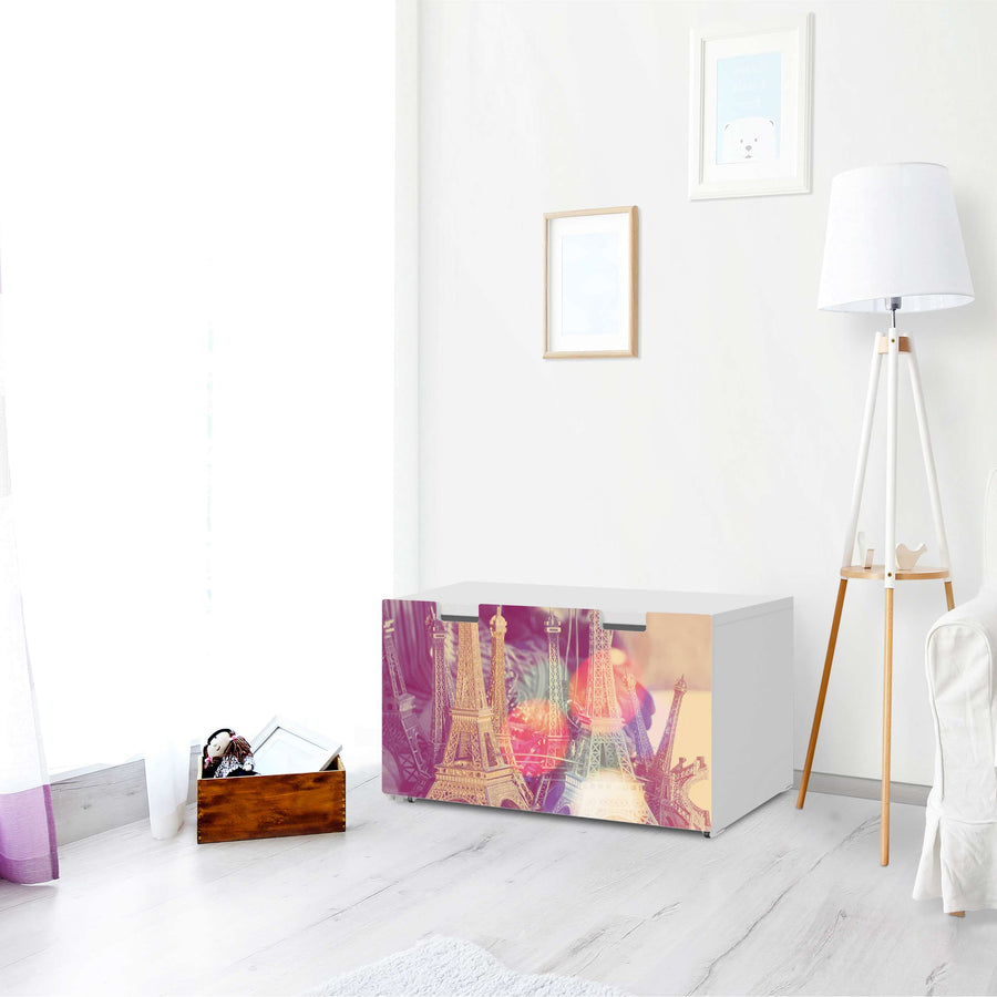 Möbelfolie Paris - IKEA Stuva Banktruhe - Wohnzimmer