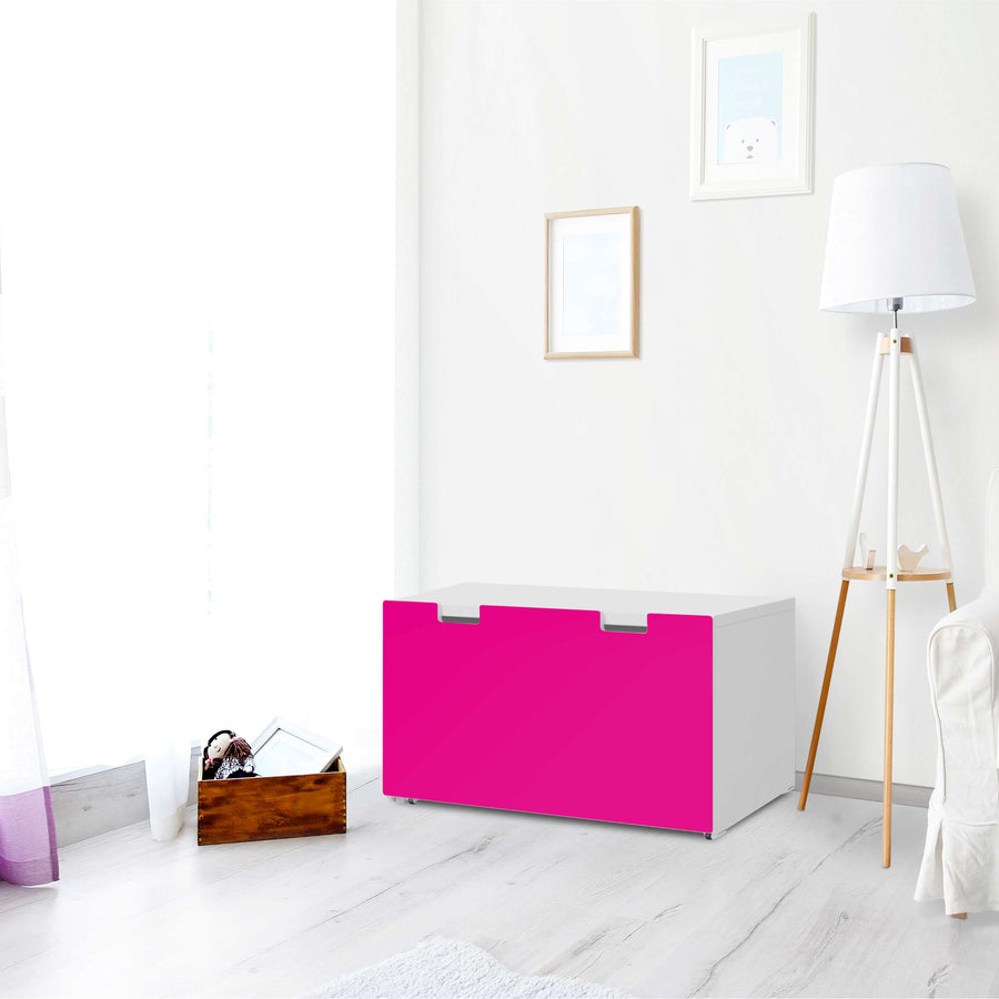 Möbelfolie Pink Dark - IKEA Stuva Banktruhe - Wohnzimmer