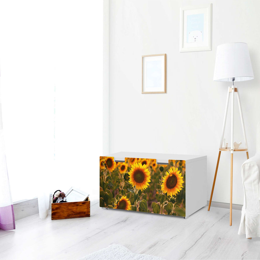 Möbelfolie Sunflowers - IKEA Stuva Banktruhe - Wohnzimmer