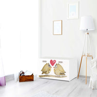 Möbelfolie 2 kleine Eulen - IKEA Stuva / Fritids Bank mit Kasten - Kinderzimmer