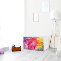 Möbelfolie Abstract Watercolor - IKEA Stuva / Fritids Bank mit Kasten - Kinderzimmer