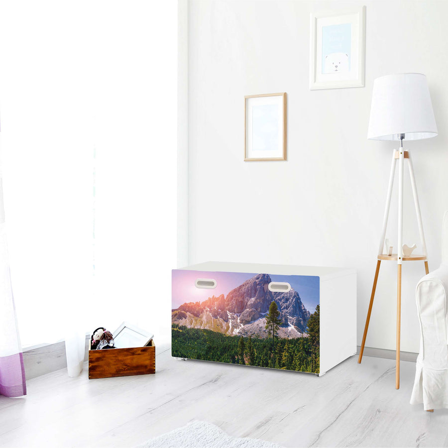 Möbelfolie Alpenblick - IKEA Stuva / Fritids Bank mit Kasten - Kinderzimmer