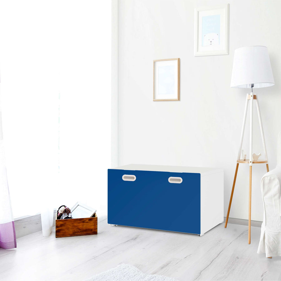 Möbelfolie Blau Dark - IKEA Stuva / Fritids Bank mit Kasten - Kinderzimmer