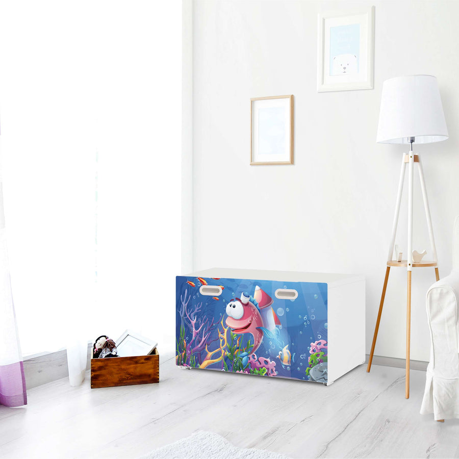 Möbelfolie Bubbles - IKEA Stuva / Fritids Bank mit Kasten - Kinderzimmer