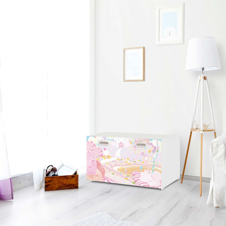 Möbelfolie Candyland - IKEA Stuva / Fritids Bank mit Kasten - Kinderzimmer