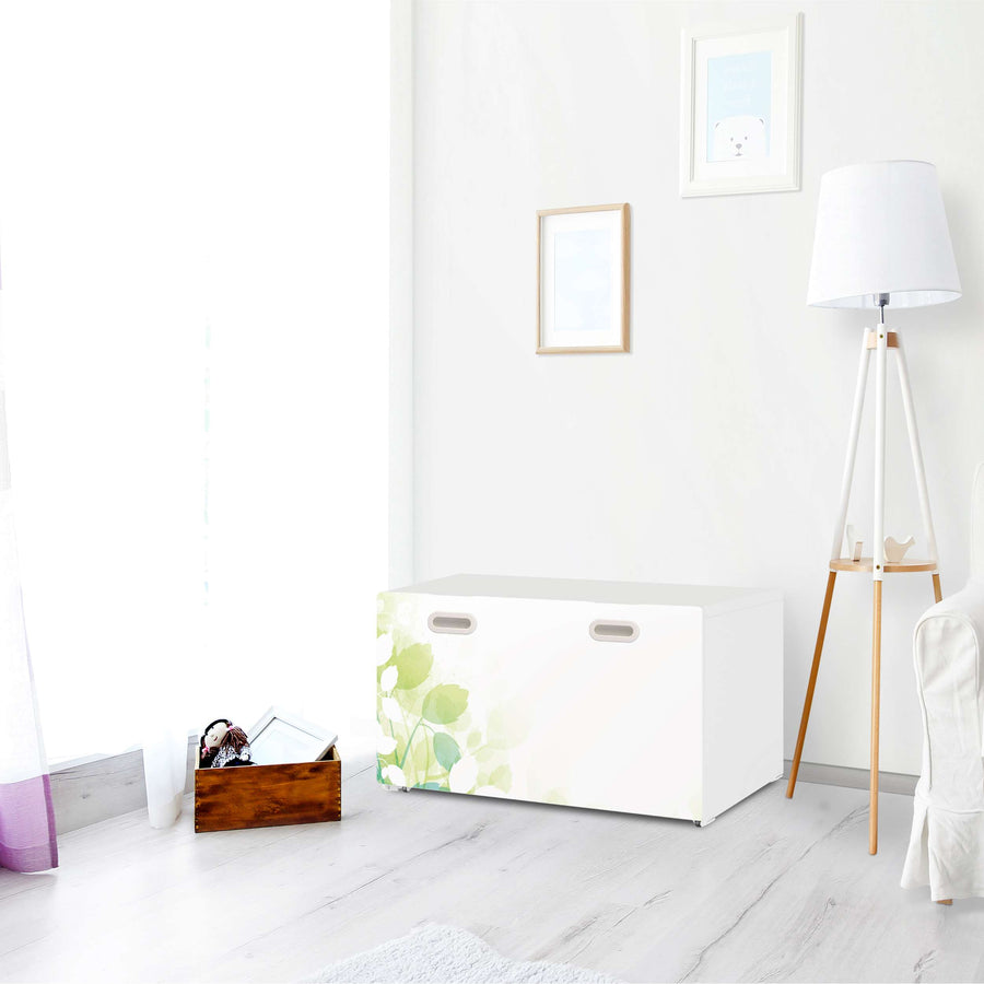 Möbelfolie Flower Light - IKEA Stuva / Fritids Bank mit Kasten - Kinderzimmer