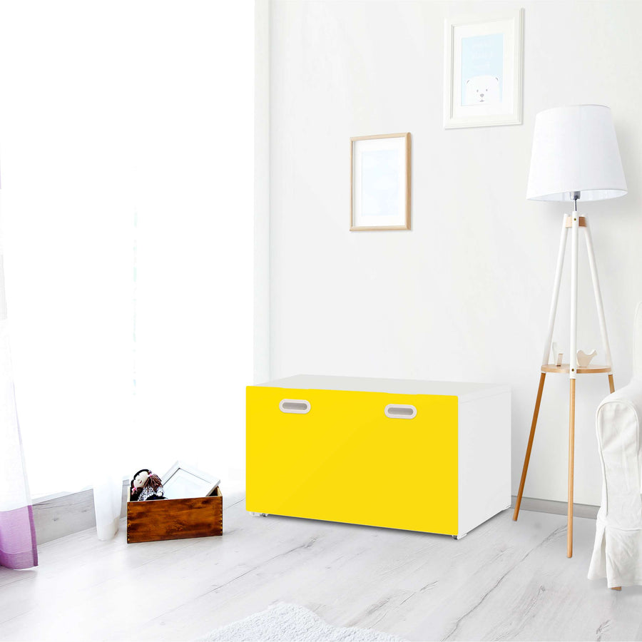 Möbelfolie Gelb Dark - IKEA Stuva / Fritids Bank mit Kasten - Kinderzimmer