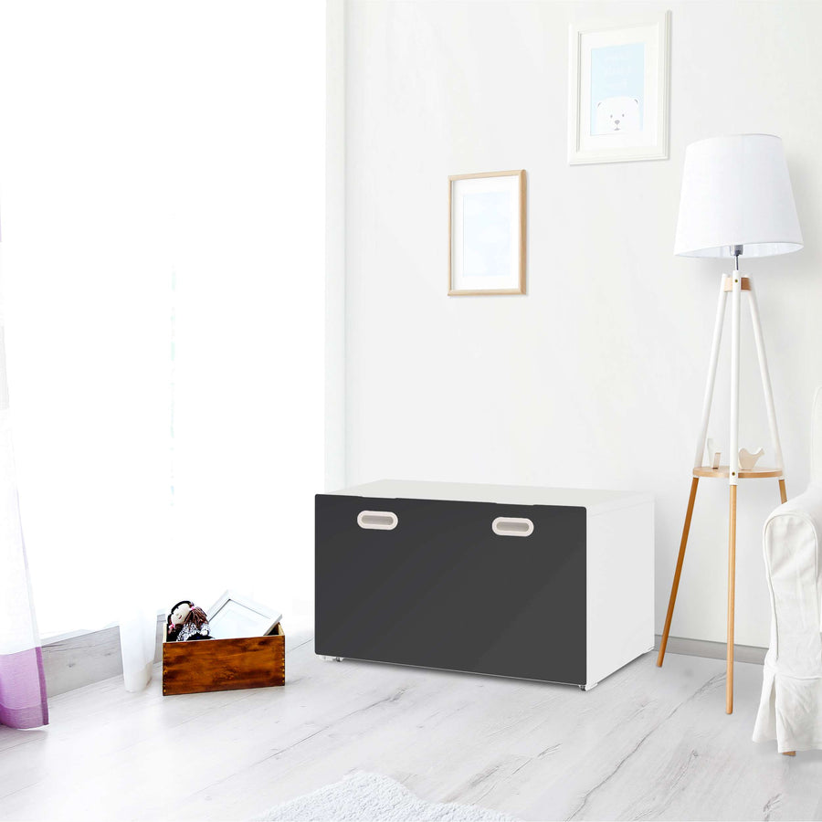 Möbelfolie Grau Dark - IKEA Stuva / Fritids Bank mit Kasten - Kinderzimmer