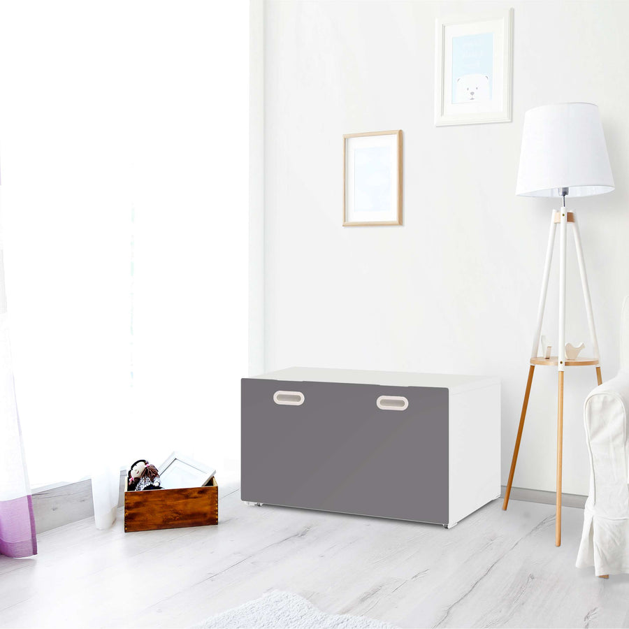 Möbelfolie Grau Light - IKEA Stuva / Fritids Bank mit Kasten - Kinderzimmer