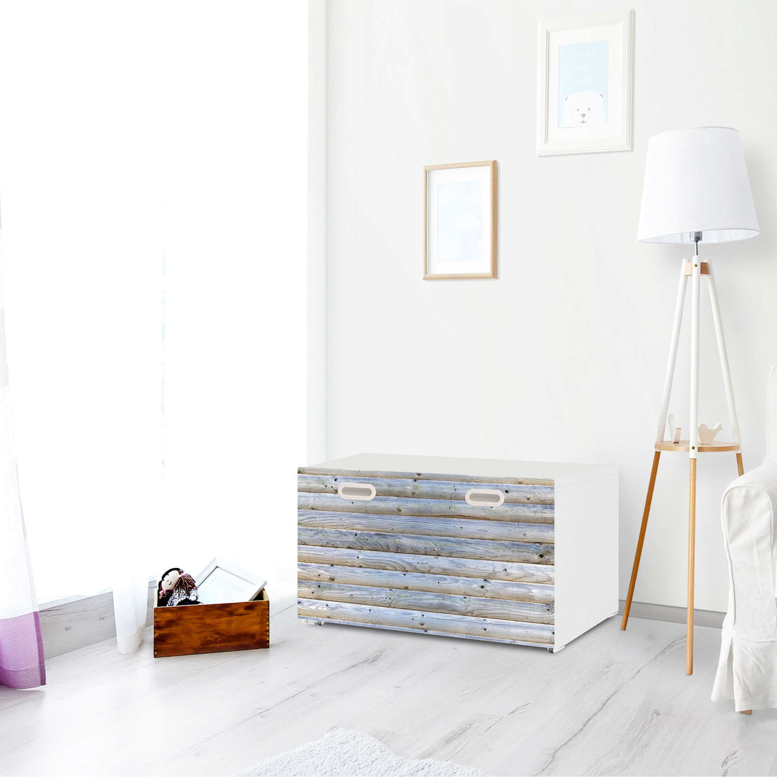 Möbelfolie Greyhound - IKEA Stuva / Fritids Bank mit Kasten - Kinderzimmer