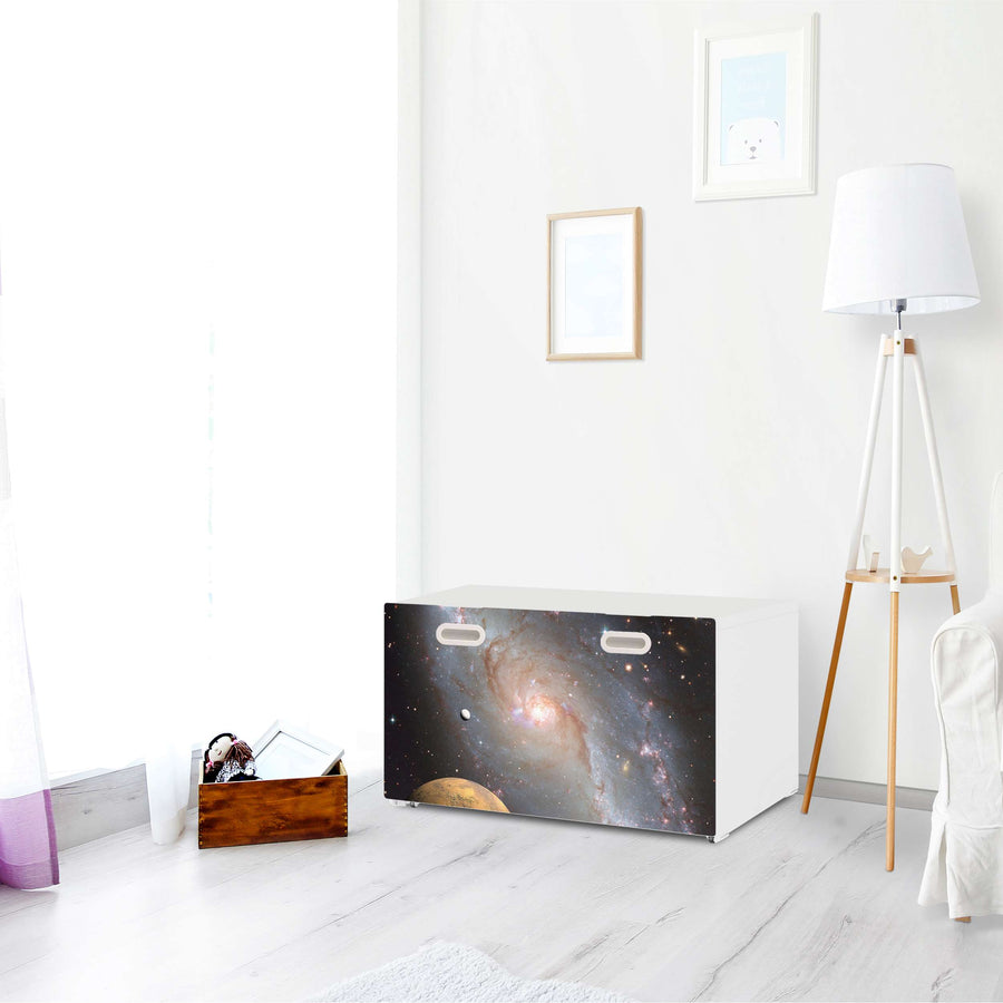 Möbelfolie Milky Way - IKEA Stuva / Fritids Bank mit Kasten - Kinderzimmer