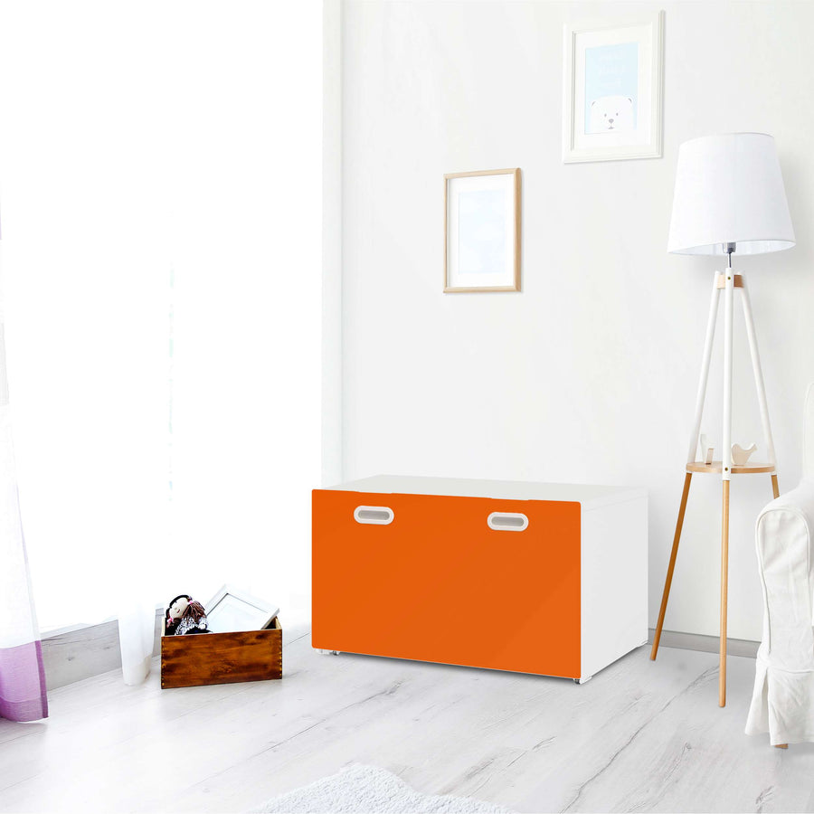Möbelfolie Orange Dark - IKEA Stuva / Fritids Bank mit Kasten - Kinderzimmer