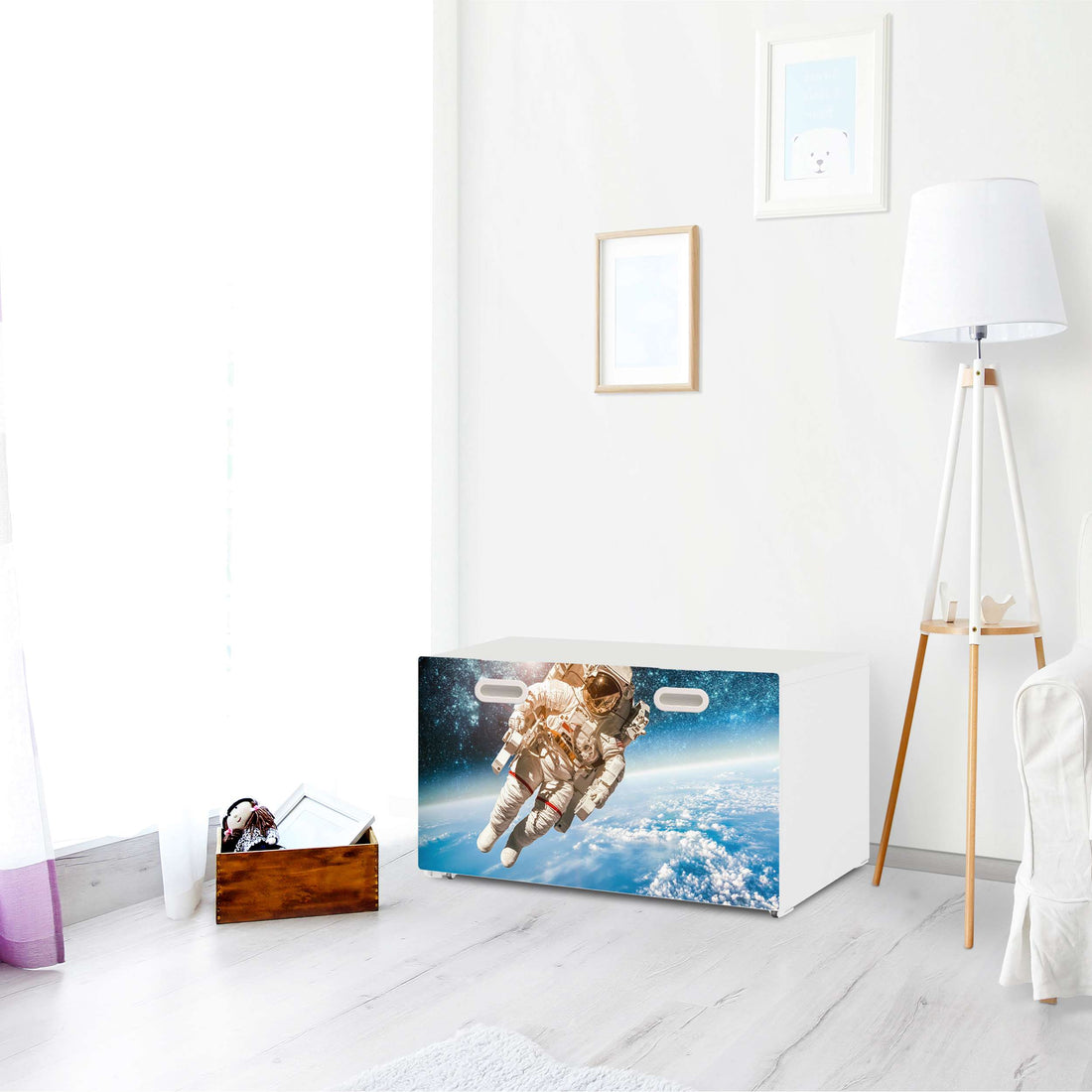 Möbelfolie Outer Space - IKEA Stuva / Fritids Bank mit Kasten - Kinderzimmer