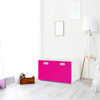 Möbelfolie Pink Dark - IKEA Stuva / Fritids Bank mit Kasten - Kinderzimmer