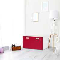 Möbelfolie Rot Dark - IKEA Stuva / Fritids Bank mit Kasten - Kinderzimmer