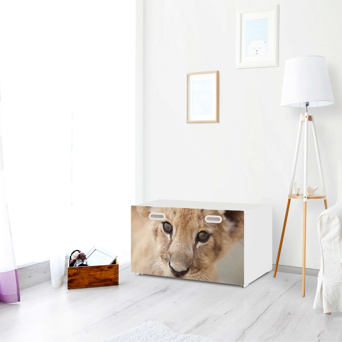 Möbelfolie Simba - IKEA Stuva / Fritids Bank mit Kasten - Kinderzimmer