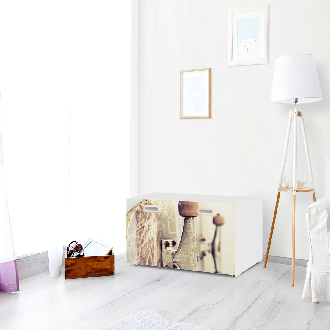 Möbelfolie Skateboard - IKEA Stuva / Fritids Bank mit Kasten - Kinderzimmer