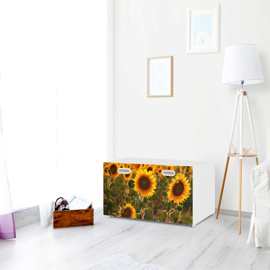 Möbelfolie Sunflowers - IKEA Stuva / Fritids Bank mit Kasten - Kinderzimmer