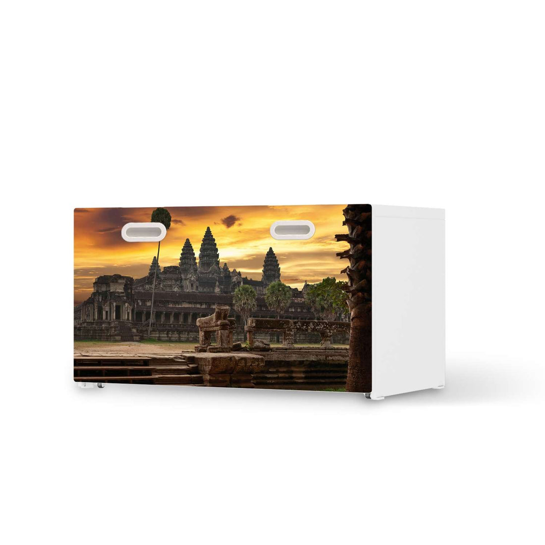 Möbelfolie Angkor Wat - IKEA Stuva / Fritids Bank mit Kasten  - weiss