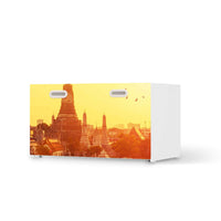 Möbelfolie Bangkok Sunset - IKEA Stuva / Fritids Bank mit Kasten  - weiss