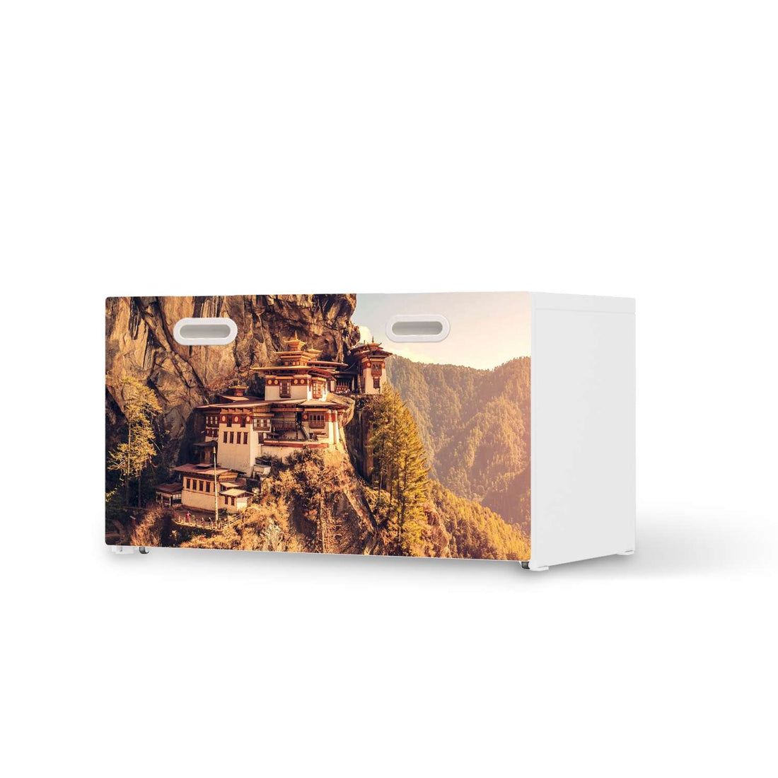 Möbelfolie Bhutans Paradise - IKEA Stuva / Fritids Bank mit Kasten  - weiss
