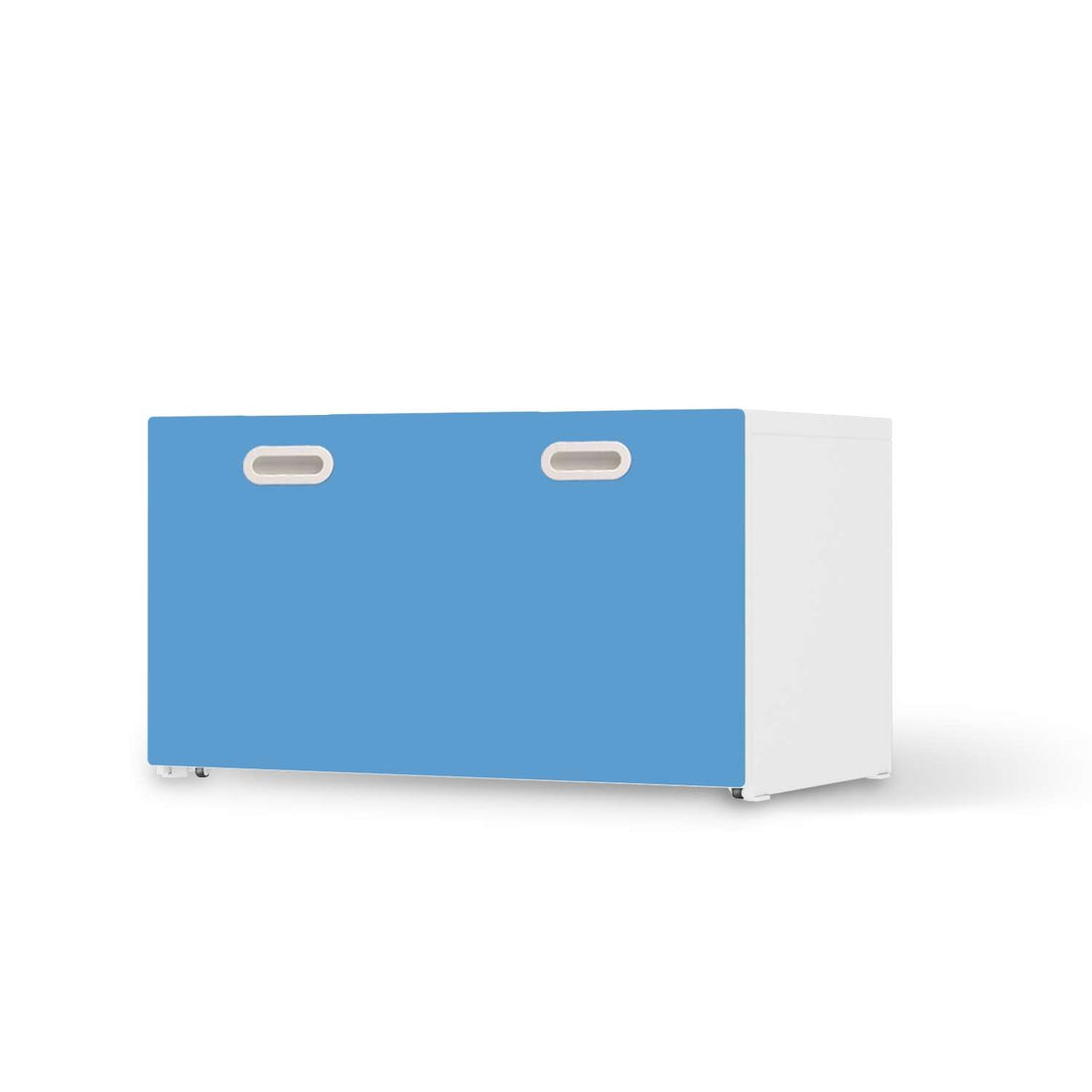 Möbelfolie Blau Light - IKEA Stuva / Fritids Bank mit Kasten  - weiss