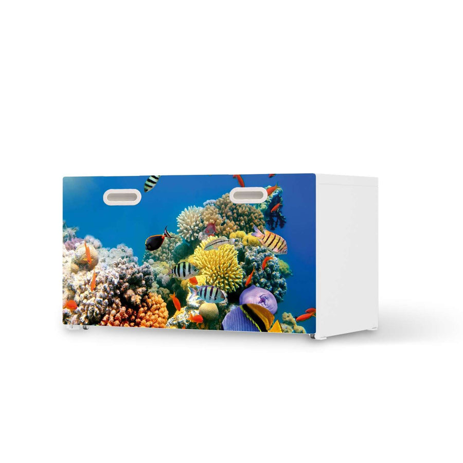 Möbelfolie Coral Reef - IKEA Stuva / Fritids Bank mit Kasten  - weiss