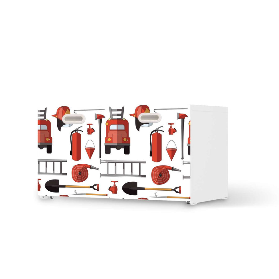 Möbelfolie Firefighter - IKEA Stuva / Fritids Bank mit Kasten  - weiss