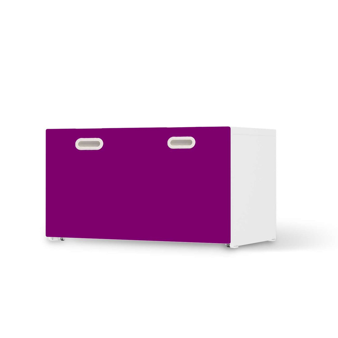 Möbelfolie Flieder Dark - IKEA Stuva / Fritids Bank mit Kasten  - weiss