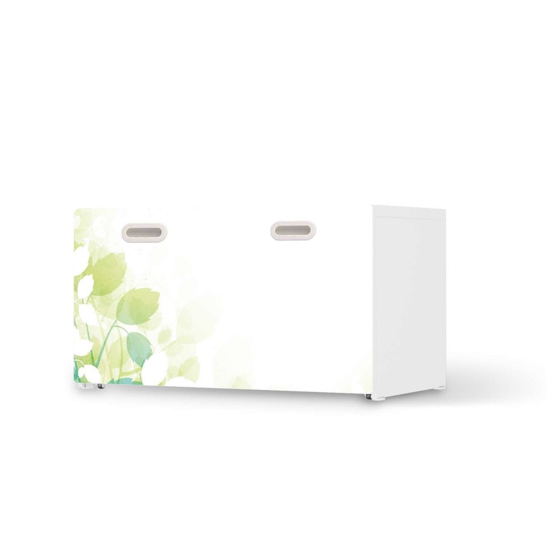 Möbelfolie Flower Light - IKEA Stuva / Fritids Bank mit Kasten  - weiss