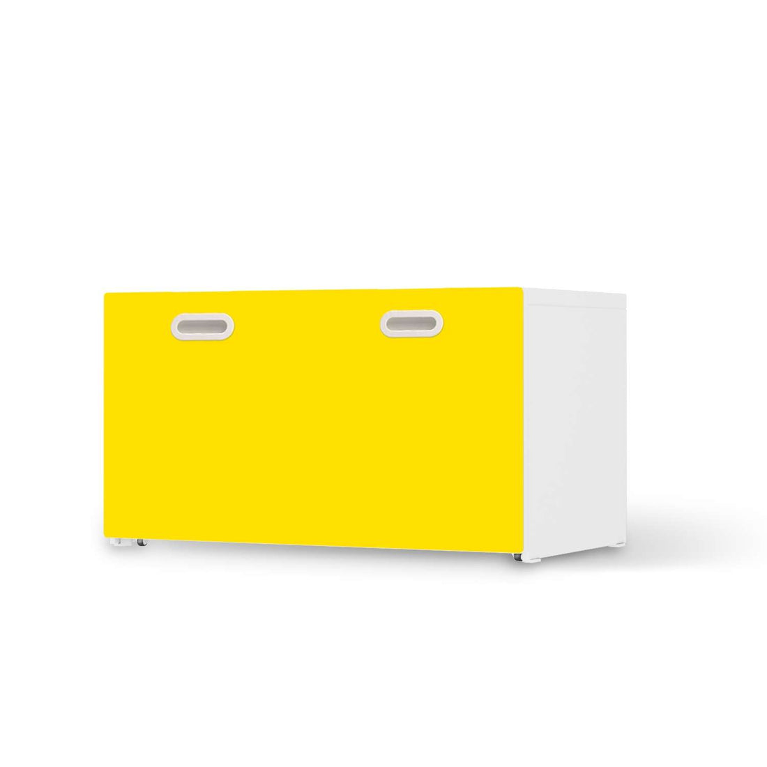 Möbelfolie Gelb Dark - IKEA Stuva / Fritids Bank mit Kasten  - weiss