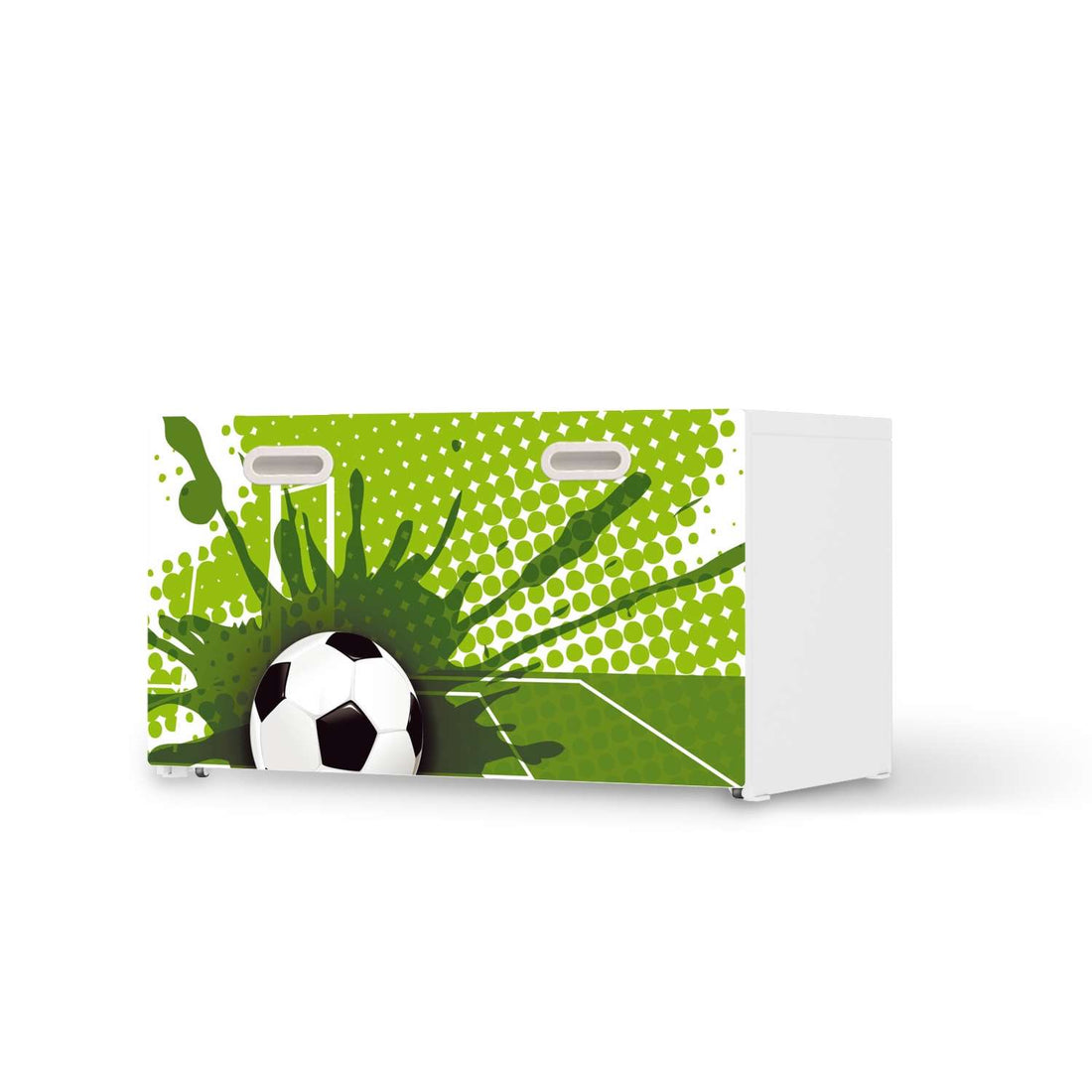 Möbelfolie Goal - IKEA Stuva / Fritids Bank mit Kasten  - weiss