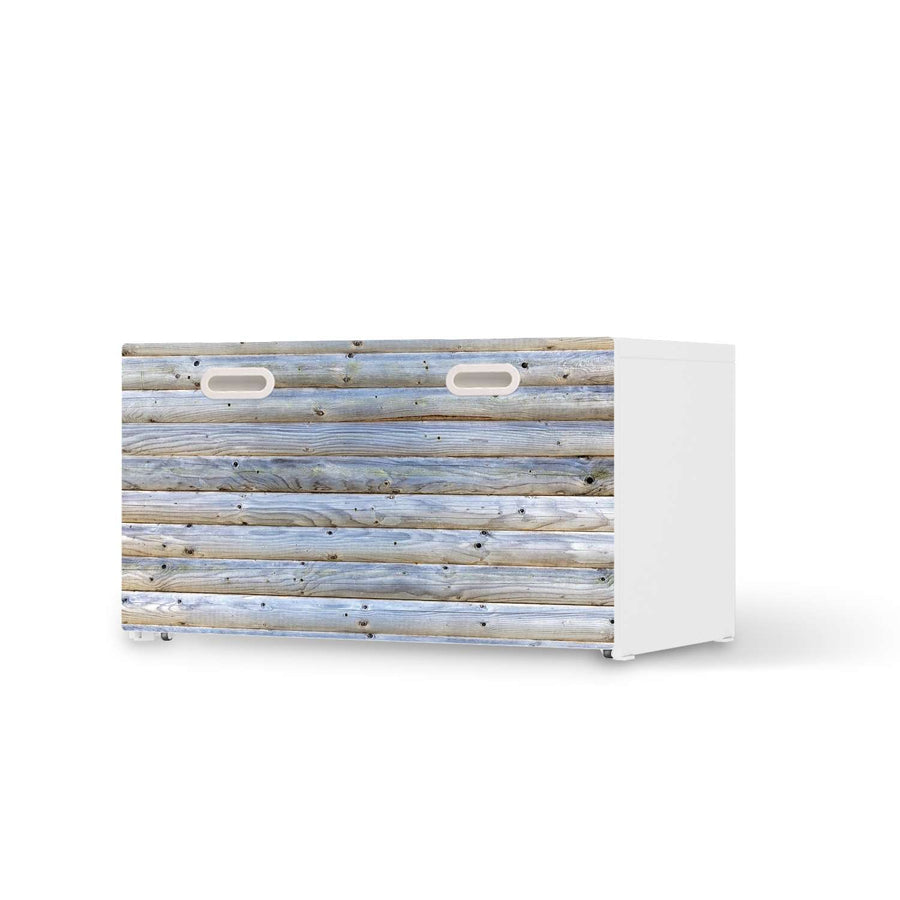 Möbelfolie Greyhound - IKEA Stuva / Fritids Bank mit Kasten  - weiss