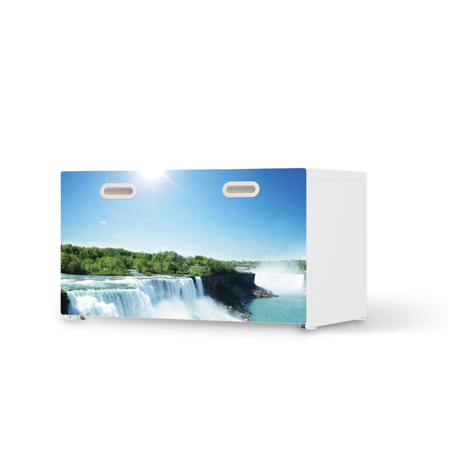 Möbelfolie Niagara Falls - IKEA Stuva / Fritids Bank mit Kasten  - weiss