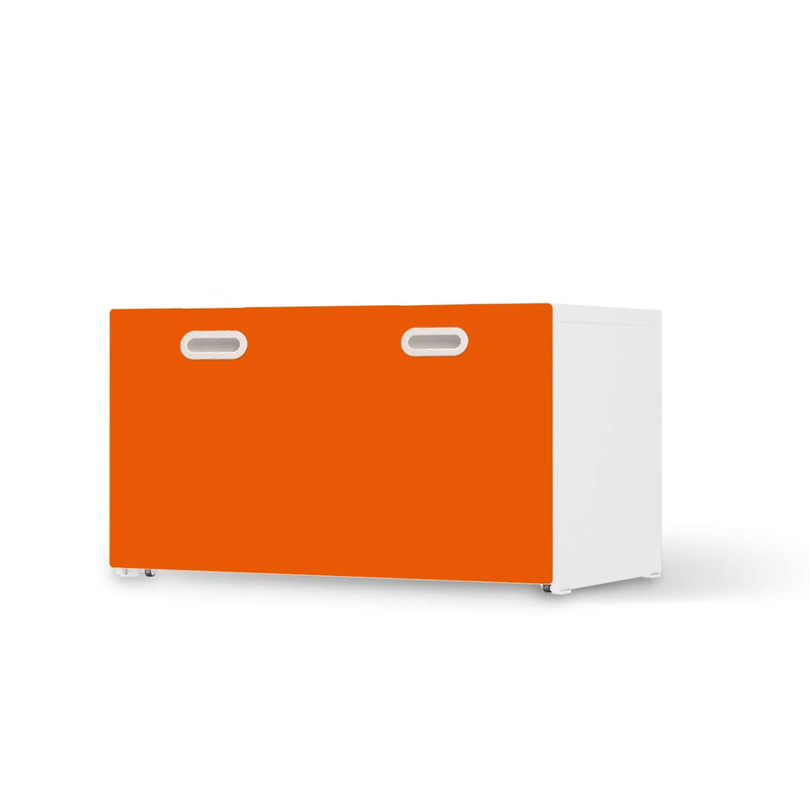 Möbelfolie Orange Dark - IKEA Stuva / Fritids Bank mit Kasten  - weiss
