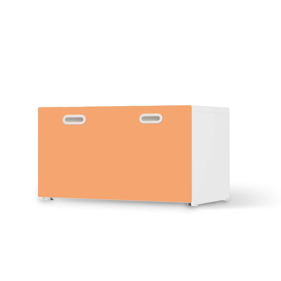 Möbelfolie Orange Light - IKEA Stuva / Fritids Bank mit Kasten  - weiss