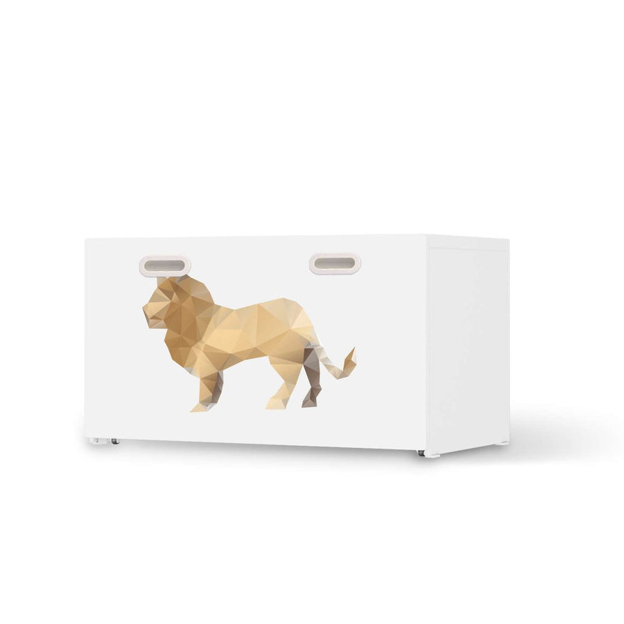 Möbelfolie Origami Lion - IKEA Stuva / Fritids Bank mit Kasten  - weiss