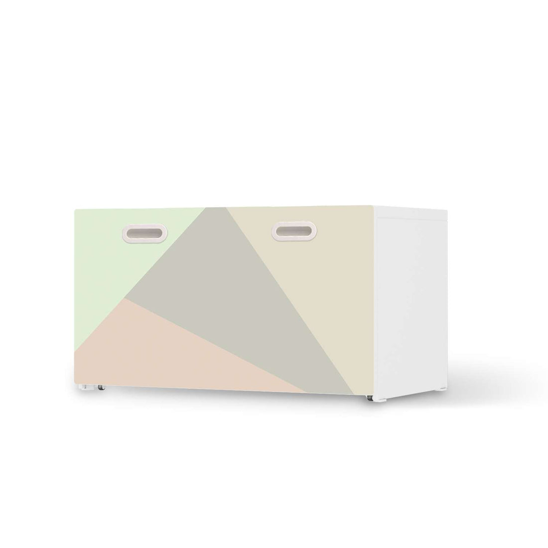 Möbelfolie Pastell Geometrik - IKEA Stuva / Fritids Bank mit Kasten  - weiss
