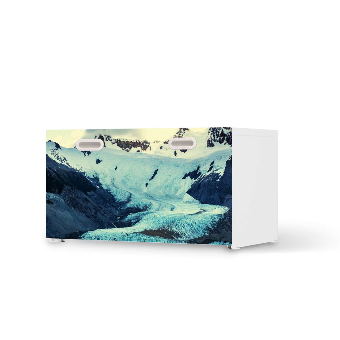 Möbelfolie Patagonia - IKEA Stuva / Fritids Bank mit Kasten  - weiss