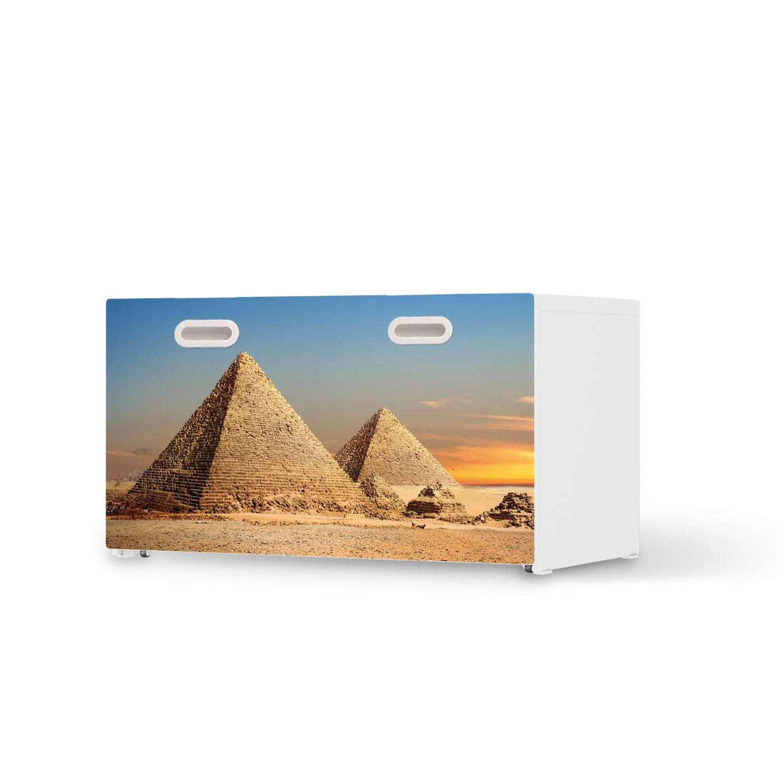 Möbelfolie Pyramids - IKEA Stuva / Fritids Bank mit Kasten  - weiss