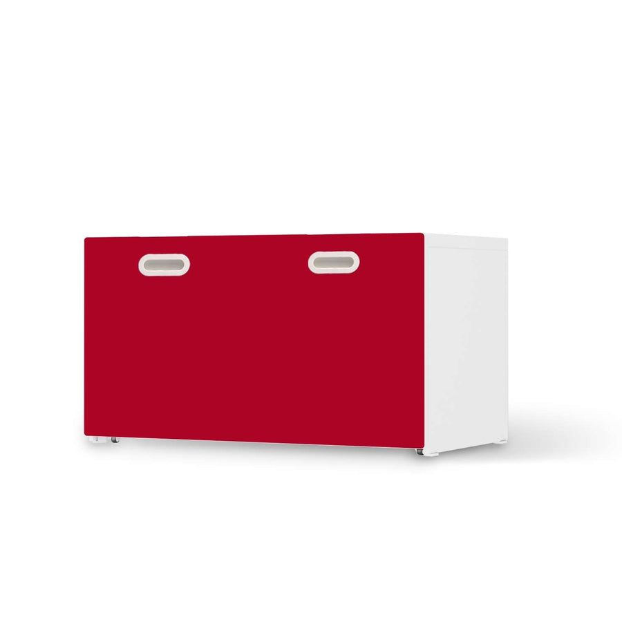 Möbelfolie Rot Dark - IKEA Stuva / Fritids Bank mit Kasten  - weiss