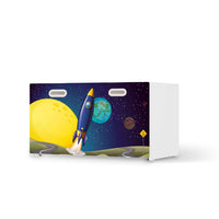 Möbelfolie Space Rocket - IKEA Stuva / Fritids Bank mit Kasten  - weiss