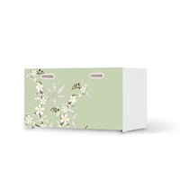 Möbelfolie White Blossoms - IKEA Stuva / Fritids Bank mit Kasten  - weiss