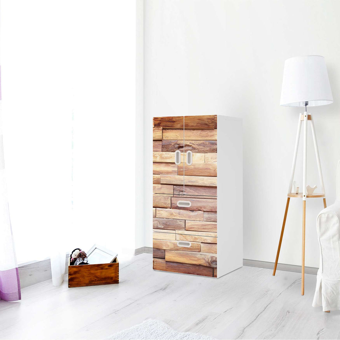 Möbelfolie Artwood - IKEA Stuva / Fritids kombiniert - 2 Schubladen und 2 kleine Türen - Kinderzimmer