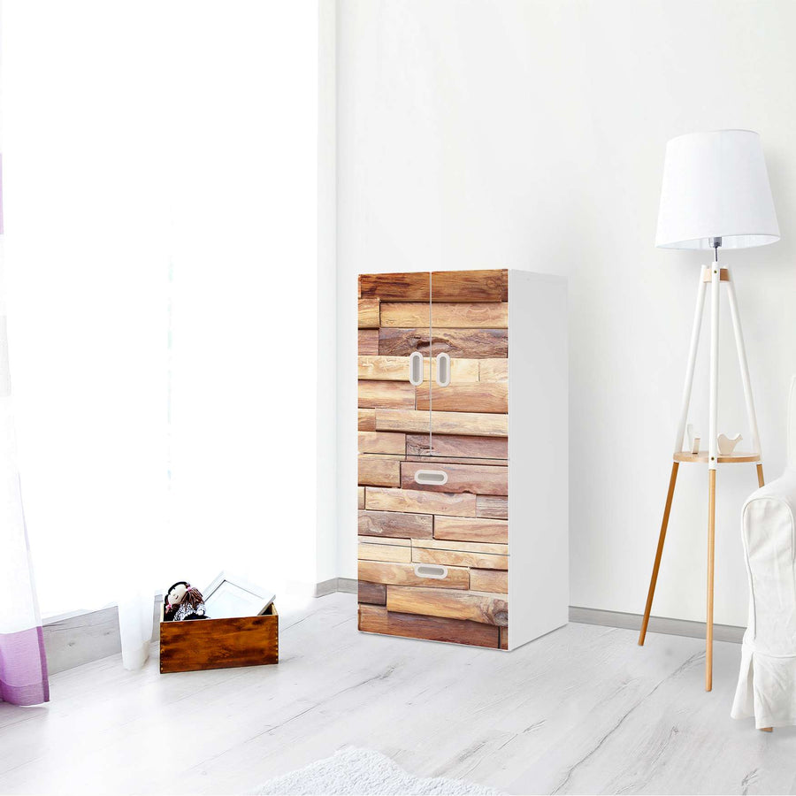 Möbelfolie Artwood - IKEA Stuva / Fritids kombiniert - 2 Schubladen und 2 kleine Türen - Kinderzimmer