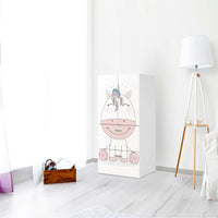 Möbelfolie Baby Unicorn - IKEA Stuva / Fritids kombiniert - 2 Schubladen und 2 kleine Türen - Kinderzimmer
