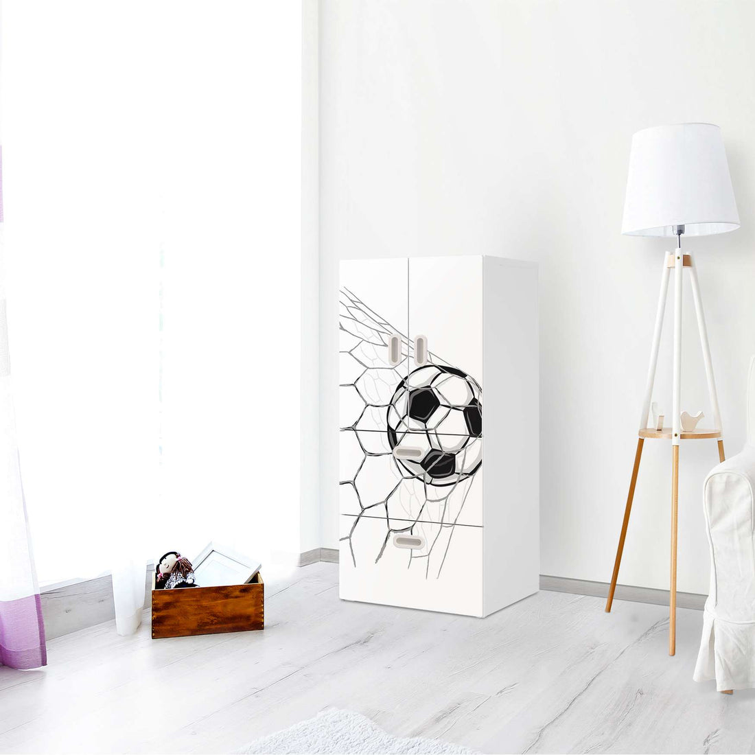 Möbelfolie Eingenetzt - IKEA Stuva / Fritids kombiniert - 2 Schubladen und 2 kleine Türen - Kinderzimmer