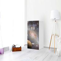 Möbelfolie Milky Way - IKEA Stuva / Fritids kombiniert - 2 Schubladen und 2 kleine Türen - Kinderzimmer