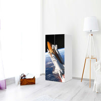 Möbelfolie Space Traveller - IKEA Stuva / Fritids kombiniert - 2 Schubladen und 2 kleine Türen - Kinderzimmer